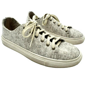 ZUZII Women's size 8 handcrafted Heather Gray Merino Wool Low Top Sneakers Shoes